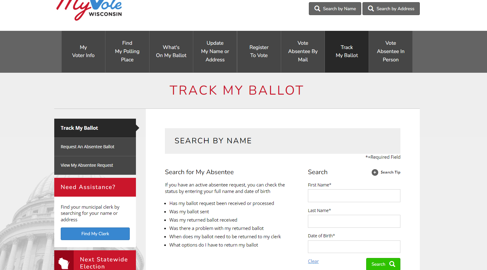 Did You Know that you can track your ballot!?! Town of East Troy